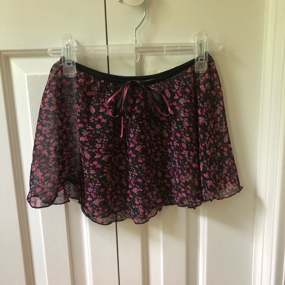 Floral Ballet Pull-On Skirt, Kids M/L